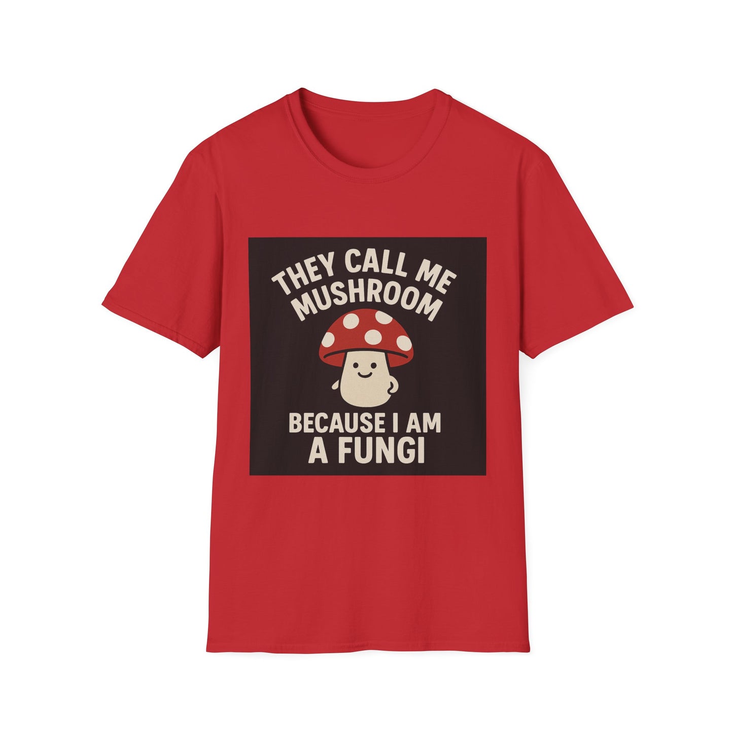 Funny Fungi T-Shirt, Unisex Softstyle Tee, Humorous Gift for Mushroom Lovers, Cute Casual Wear, Nature Lover Shirt