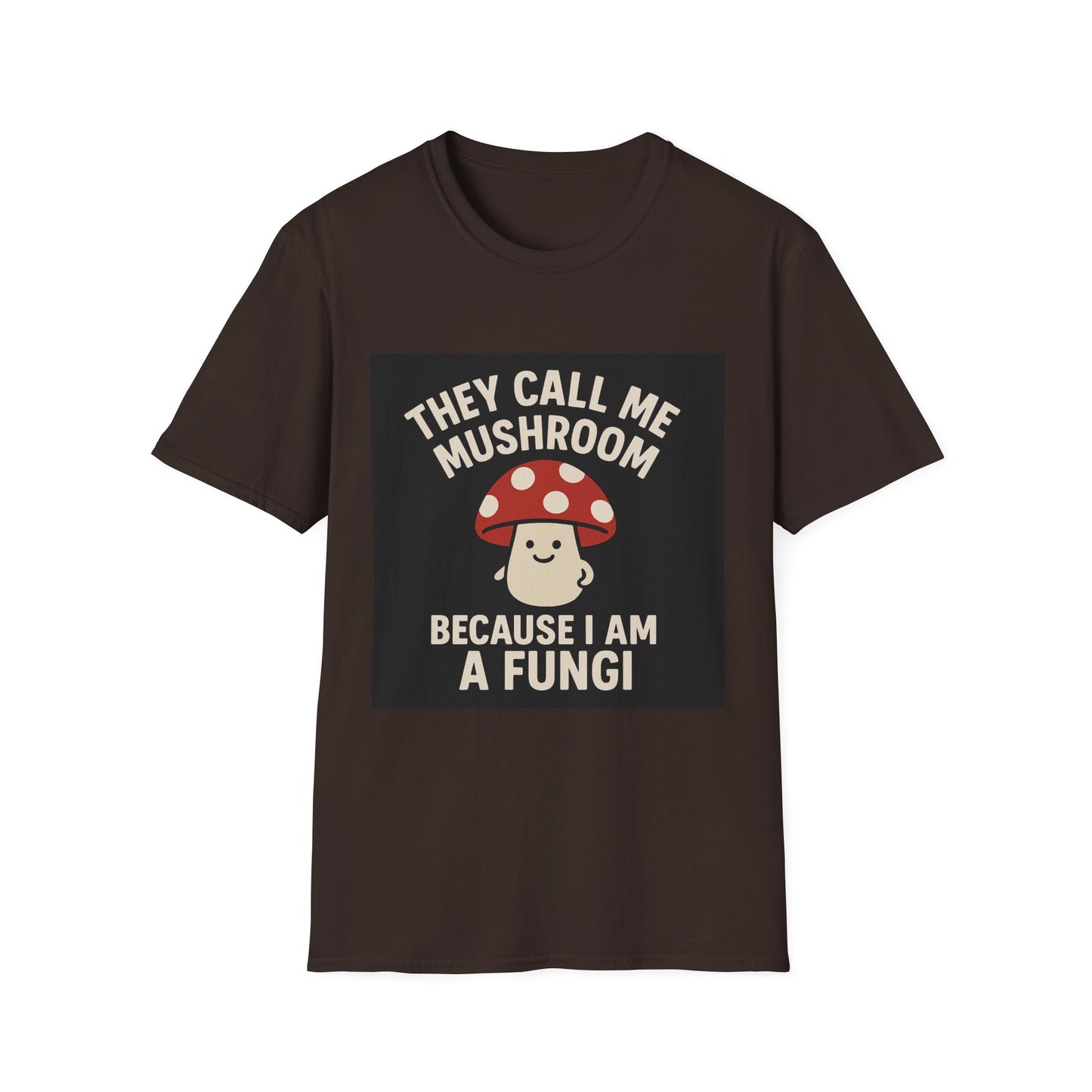 Funny Fungi T-Shirt, Unisex Softstyle Tee, Humorous Gift for Mushroom Lovers, Cute Casual Wear, Nature Lover Shirt