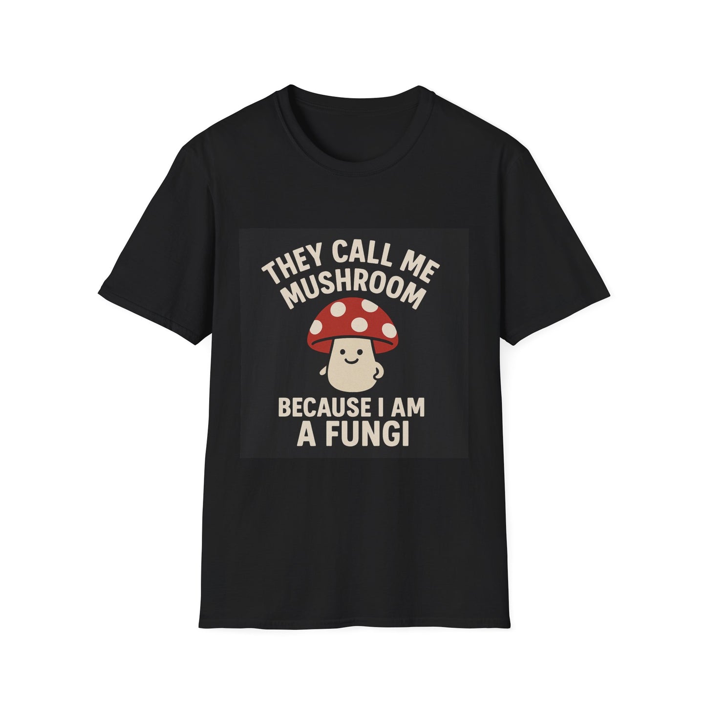 Funny Fungi T-Shirt, Unisex Softstyle Tee, Humorous Gift for Mushroom Lovers, Cute Casual Wear, Nature Lover Shirt